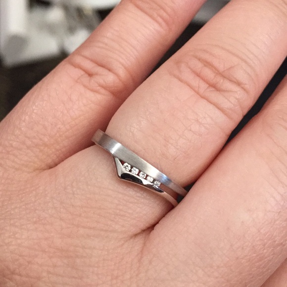 .04ct diamond ring sterling silver - Picture 1 of 5